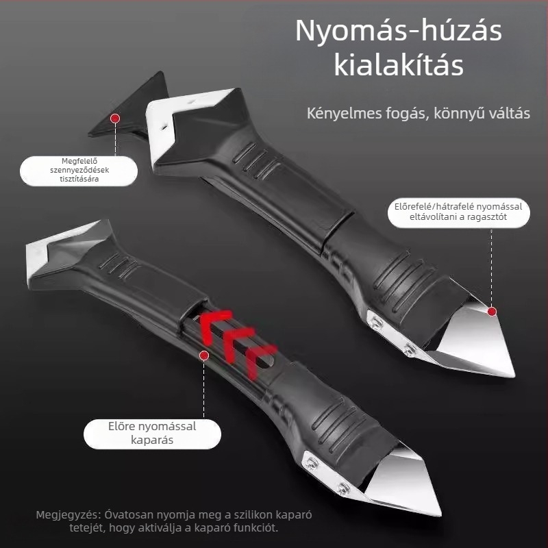 Fugázó eszköz készlet kaparóval és simító spatulával – műanyag/fém, otthoni dekorációhoz