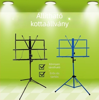 Hordozható kottaállvány gitárhoz, hegedűhöz és Guzhenghez, összecsukható és állítható, többféle színben