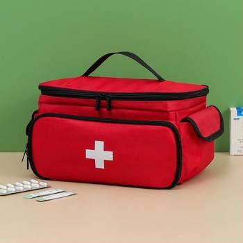 Gyógyszertároló táska – kézitáska-stílus, Oxford anyag, többfunkciós, modell 2264, utazáshoz