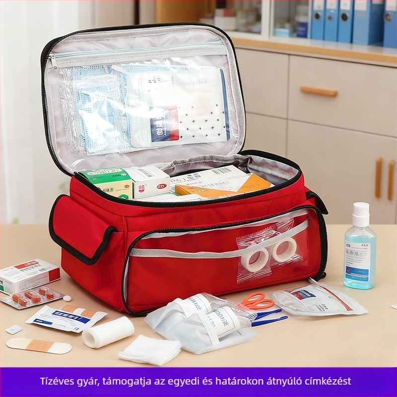 Gyógyszertároló táska – kézitáska-stílus, Oxford anyag, többfunkciós, modell 2264, utazáshoz
