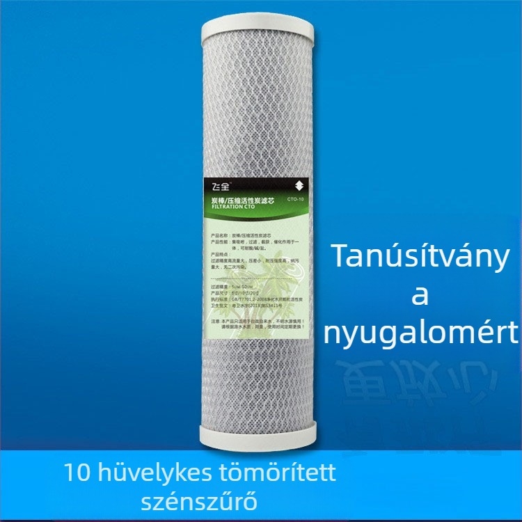 Vízszűrő berendezéshez szűrőelem CTO blokkal, tömörített aktív szénből, szívó filtráció