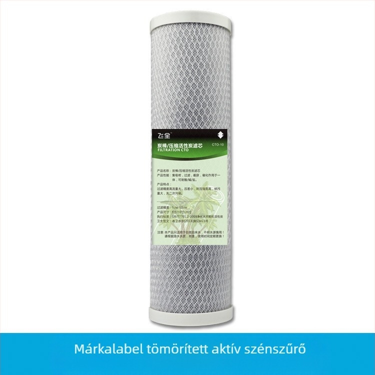 Vízszűrő berendezéshez szűrőelem CTO blokkal, tömörített aktív szénből, szívó filtráció