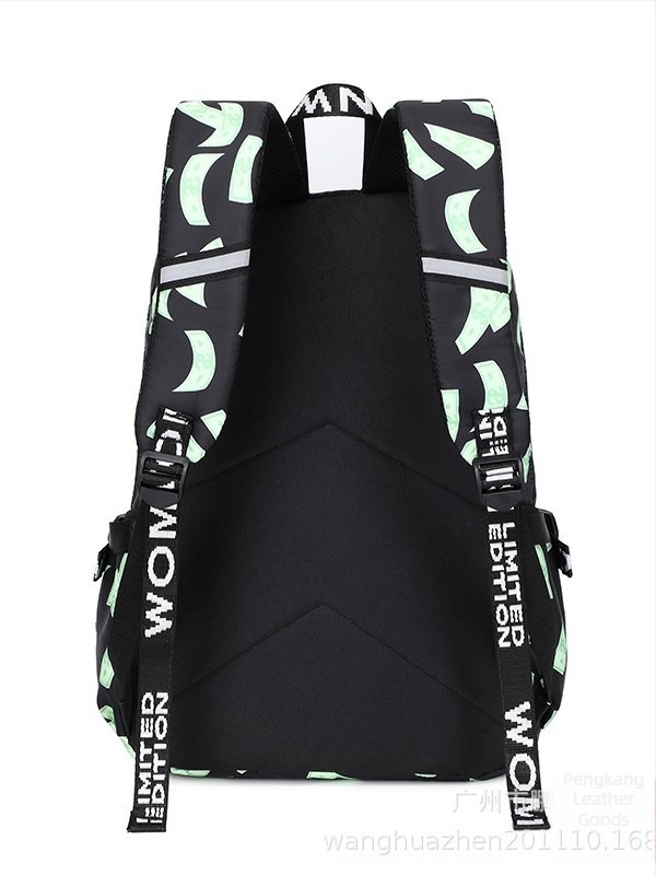 Uniszex iskolai hátizsák animált cápa mintával — könnyű, nylon anyag, vízálló, kapacitás 20 L alatt, dupla vállpánt, cipzáras zárás, belső rekeszek telefonnak/azonosítóhoz/könyvekhez