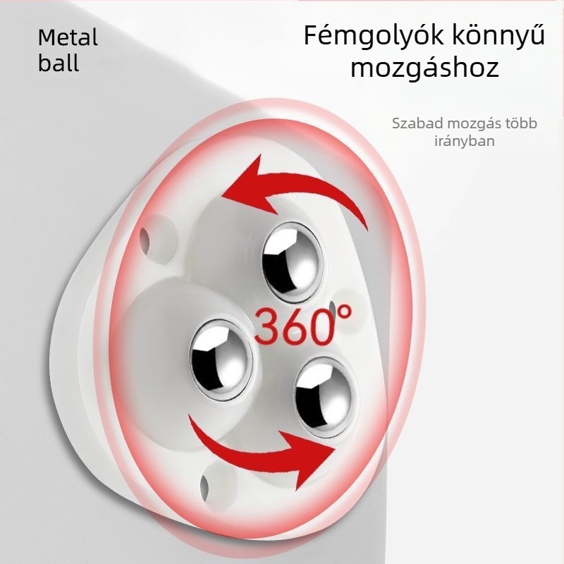 Golyós görgő ragasztós szereléssel – csendes, univerzális bútorokhoz