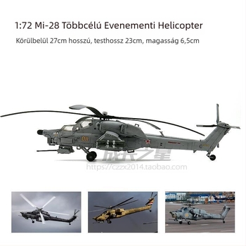 Mi-28 Havoc katonai helikopter játék, 1:72, mozgó alkatrészekkel, összeszerelés nem szükséges