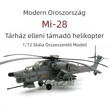 Mi-28 Havoc katonai helikopter játék, 1:72, mozgó alkatrészekkel, összeszerelés nem szükséges