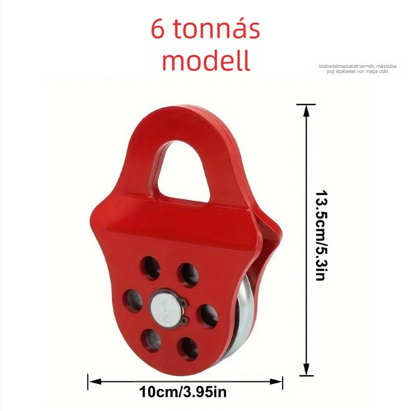 UTV terep winch görgő blokk horoggal és rögzítő lemezzel, módosított, 6 tonnás kapacitás