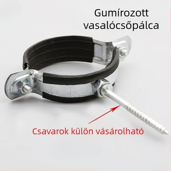 Galvanizált vascső bilincs PVC lefolyócsövekhez és PPR vízcsövekhez – rögzítő klipek
