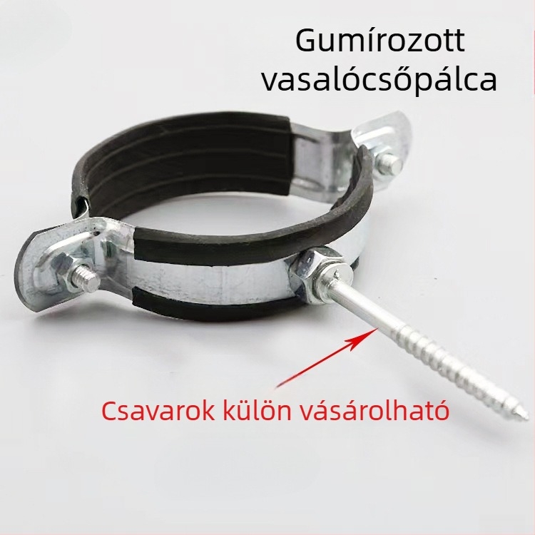 Galvanizált vascső bilincs PVC lefolyócsövekhez és PPR vízcsövekhez – rögzítő klipek