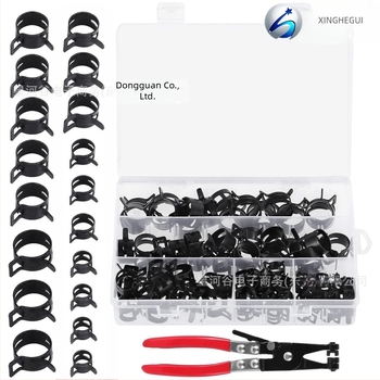 65Mn acél rugós bilincs csőcsomagokhoz, névleges és rögzítő átmérő 10–21 mm, Galaxy Valley