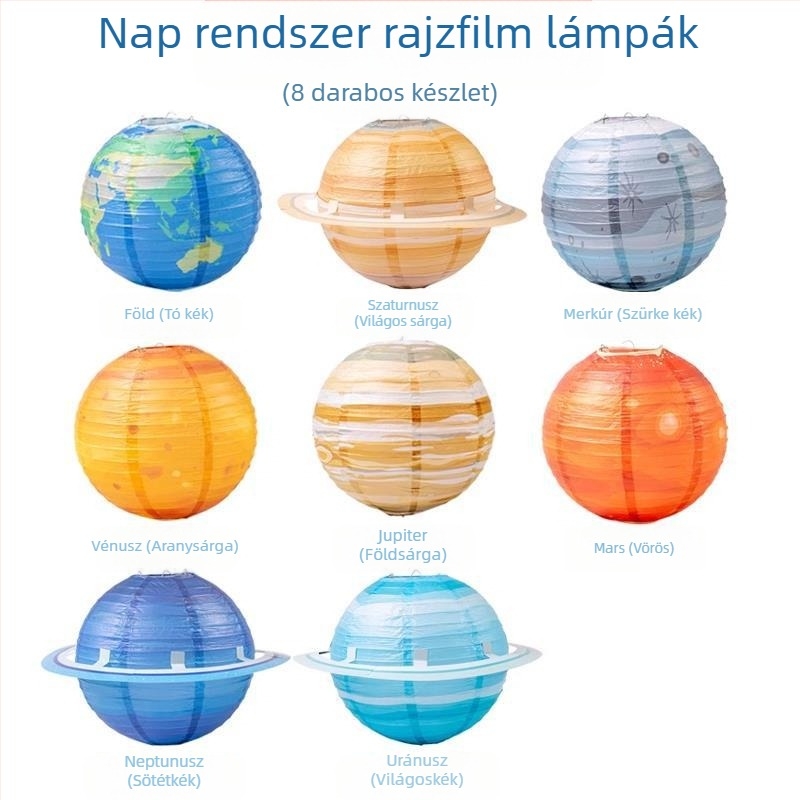 Óvodai és osztálytermi planétás függő dekoráció (Anyag: műanyag; Márka: Young Pu; Életkor: 0–3 év; 3C: Játékok 14 éves kortól)