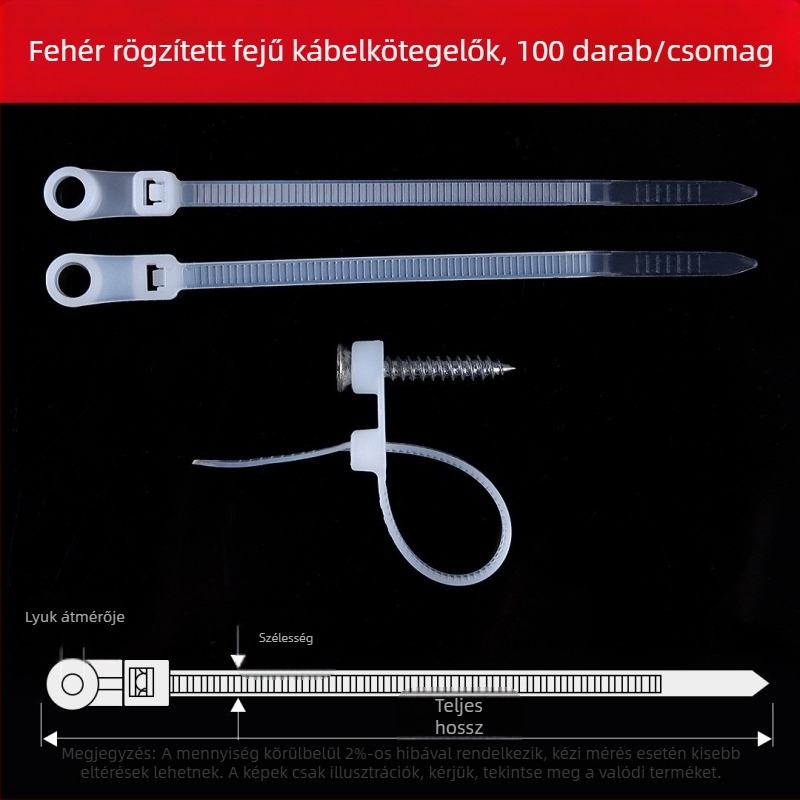 Két végű nylon kábelköteg, önzáró, 94V2, Double handsome márka