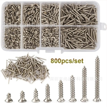 Önmetsző csavarok készlet süllyesztett fejű, 1006 szénacél, UNI 8119 szabvány
