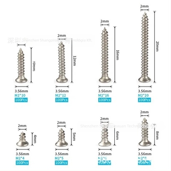 Önmetsző csavarok készlet süllyesztett fejű, 1006 szénacél, UNI 8119 szabvány