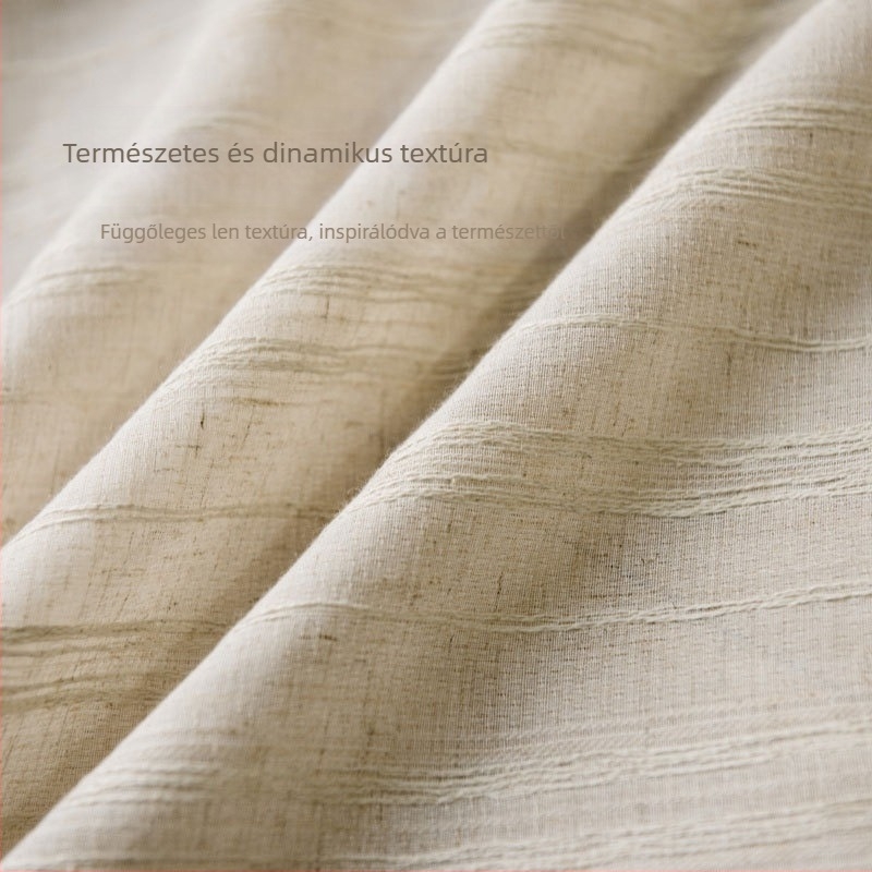 Japán stílusú átlátszó mesterséges len függöny jacquard szövésével – dekoratív, modern minimalizmus; nappali, hálószoba, dolgozószoba, étterem, előszoba, erkély számára