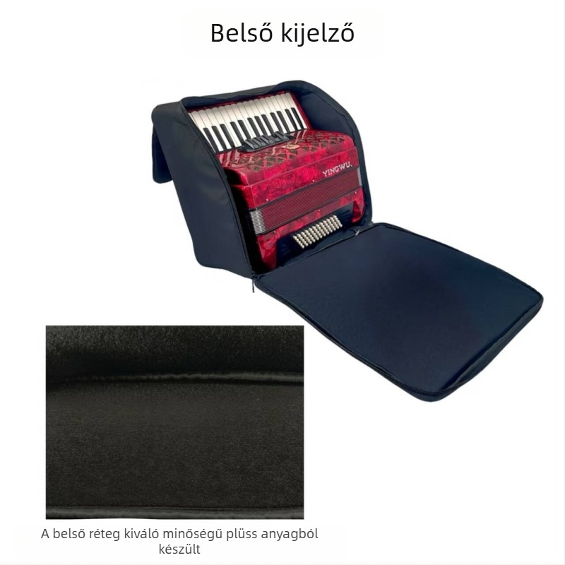 Hangszer táska basszushoz — Poliészter anyag, poliészter bélés, ívelt vállpánt, kopásálló, csökkenti a terhelést