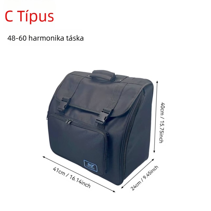 Hangszer táska basszushoz — Poliészter anyag, poliészter bélés, ívelt vállpánt, kopásálló, csökkenti a terhelést