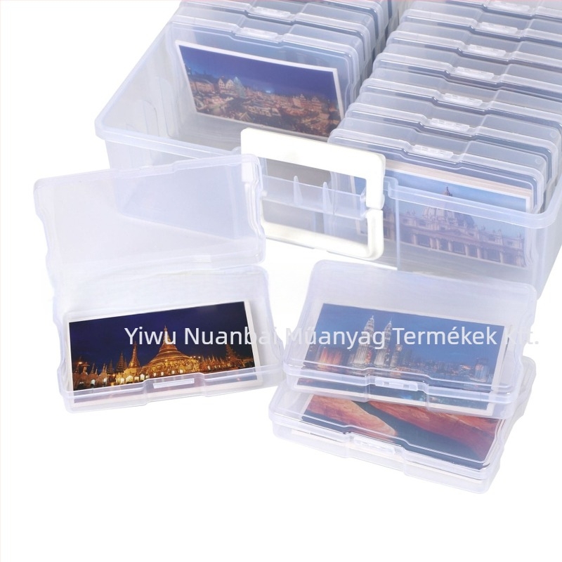 Íróasztali tároló doboz, kétsoros, PP műanyagból, összecsukható, osztókkal, porálló