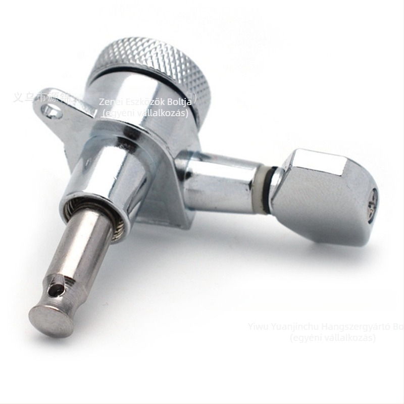 Fém gitárhúr-gomb, önzáró menettel, kis négyszögletes fej, teljesen zárt kivitel