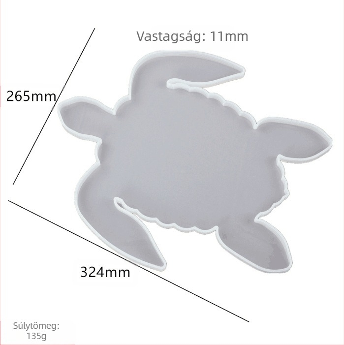 Szilikon süteményforma – Óceán sor kotta, teknős és bálna alakokkal | Szabálytalan forma