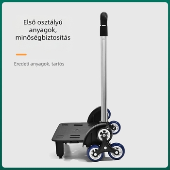 Leválasztható alumíniumötvözetű hatkerekű lépcsőmászó trolli iskolai táskákhoz