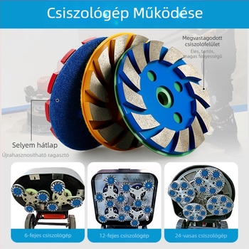 Gyémánt csiszoló korong – öntapadós, márványra, gránitra és betonra – Chuanxing