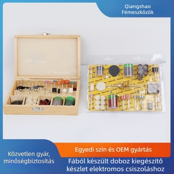 Fa dobozhoz készült kiegészítő készlet csiszoláshoz és polírozáshoz – 100/105/166 darabos készlet; Modell 3.175; Anyag: fogyóanyagok; Alkalmazás: csiszolás és polírozás; Feldolgozás testreszabása nélkül
