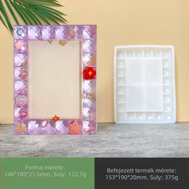 Szilikon fotókeret forma – szabálytalan alakú, alkalmas gyantához és DIY fotókeretekhez