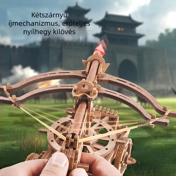 Fából készült 3D puzzle játék: ősi építészeti kísérlet és ostromkocsi, oktató játék fiúknak, OEM logó testreszabás (anyag: fa; kategória: 3D puzzle; kor: 14+; testreszabás: elérhető)