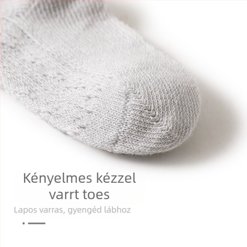 Gyerekeknek pamut harisnyák tavasszal, könnyű, lyukacsos mintázatú harisnyák 1–3 éveseknek