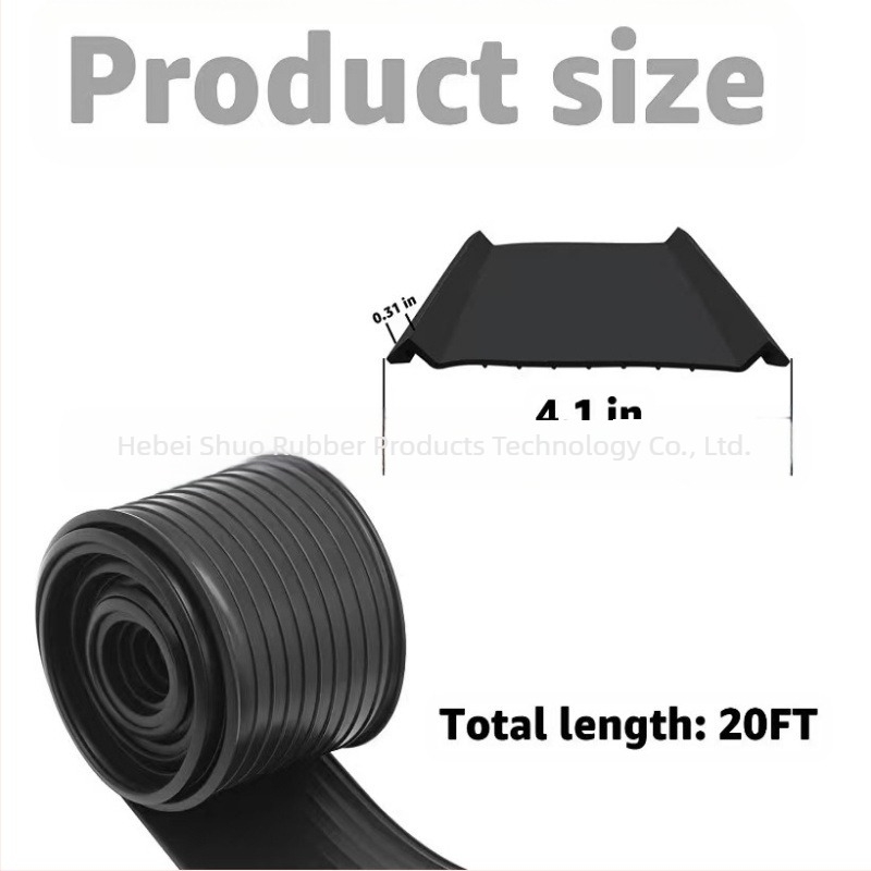 Mhd gumiból készült garázsajtó tömítő szalag, klipszes rögzítés, görgős ajtókhoz, porvédő