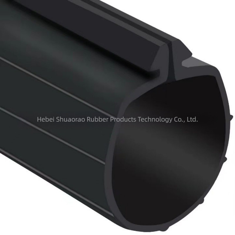 Mhd gumiból készült garázsajtó tömítő szalag, klipszes rögzítés, görgős ajtókhoz, porvédő