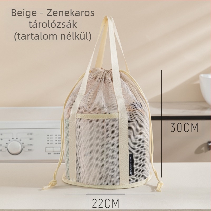 Kocka alakú utazási ruhatartó táska, roll-top záródású, poliészterből, többfunkciós szervező