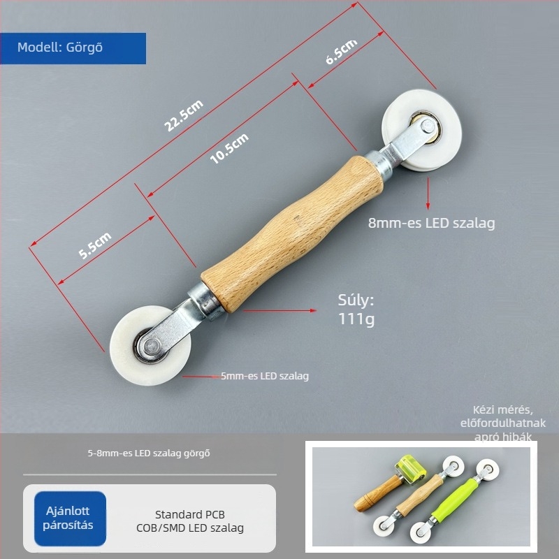 LED-szalag nyomógörgő fab fogantyúval — PVC test, GTM, 110 g