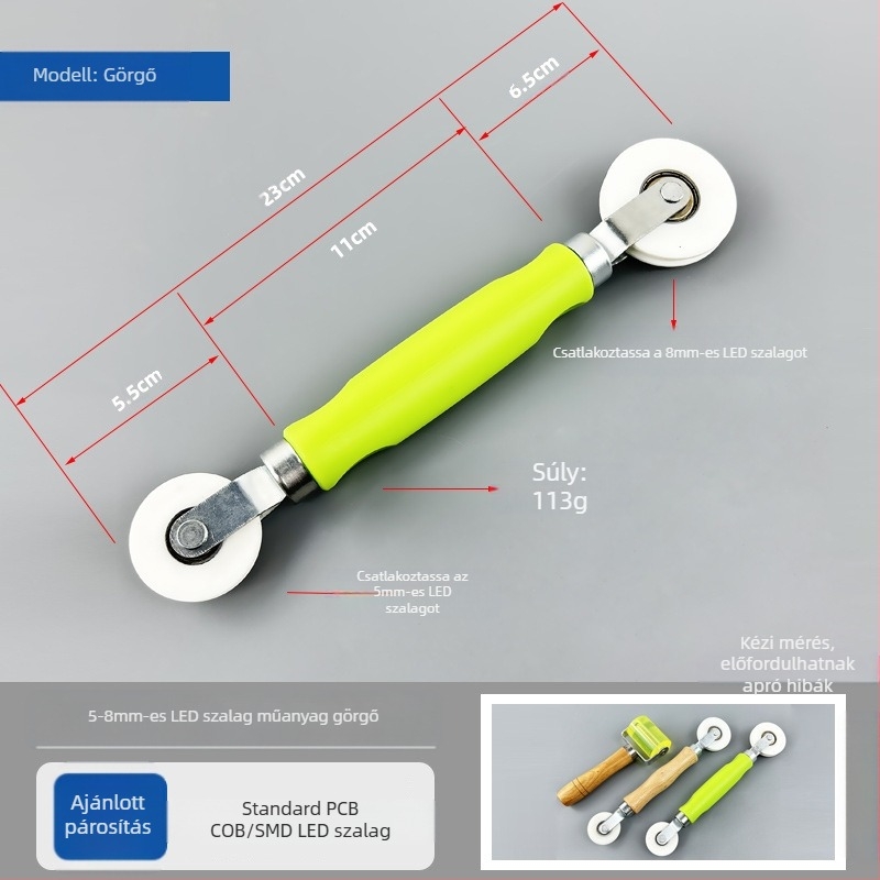 LED-szalag nyomógörgő fab fogantyúval — PVC test, GTM, 110 g