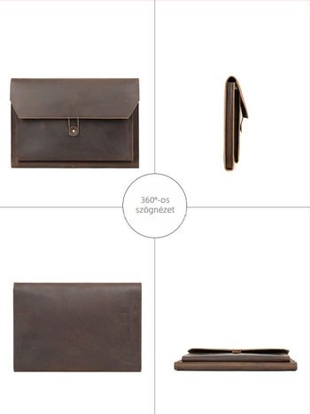 Férfi clutch táska valódi bőrből, első réteg marhabőrből, vízálló, kopásálló és ütésálló, 2024 ősz kiadás