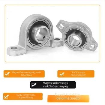 DIY mini függőleges csapágyház, diamantszerű formával, készlet belső Ø 8/10/12 mm, öntöttvas, modern minimalizmus