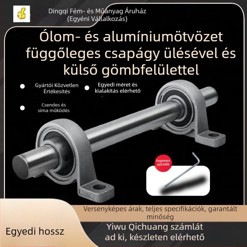 DIY mini függőleges csapágyház, diamantszerű formával, készlet belső Ø 8/10/12 mm, öntöttvas, modern minimalizmus