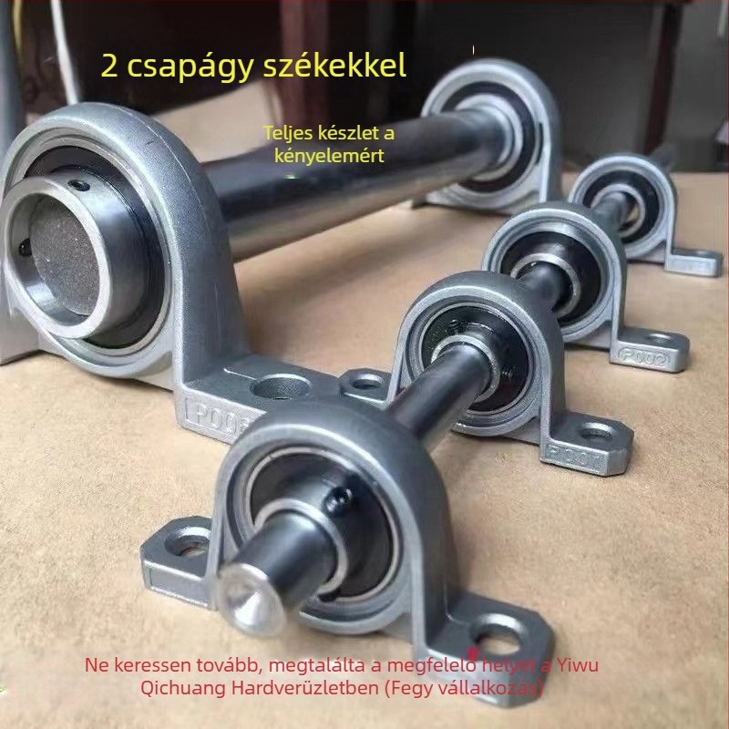 DIY mini függőleges csapágyház, diamantszerű formával, készlet belső Ø 8/10/12 mm, öntöttvas, modern minimalizmus