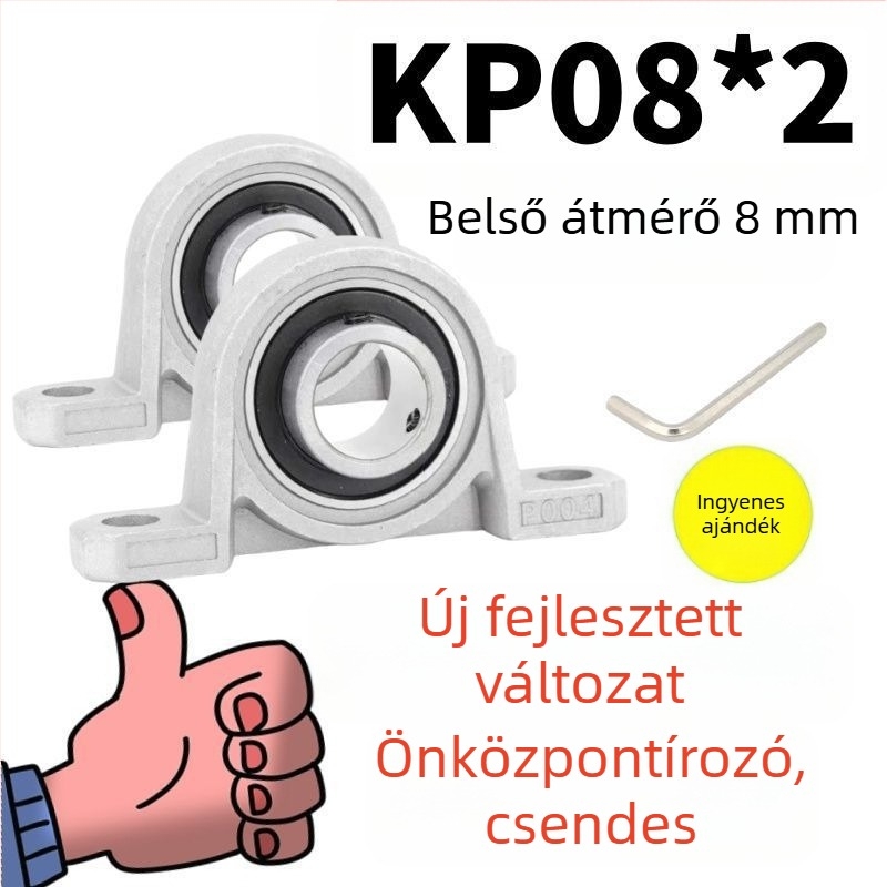 DIY mini függőleges csapágyház, diamantszerű formával, készlet belső Ø 8/10/12 mm, öntöttvas, modern minimalizmus