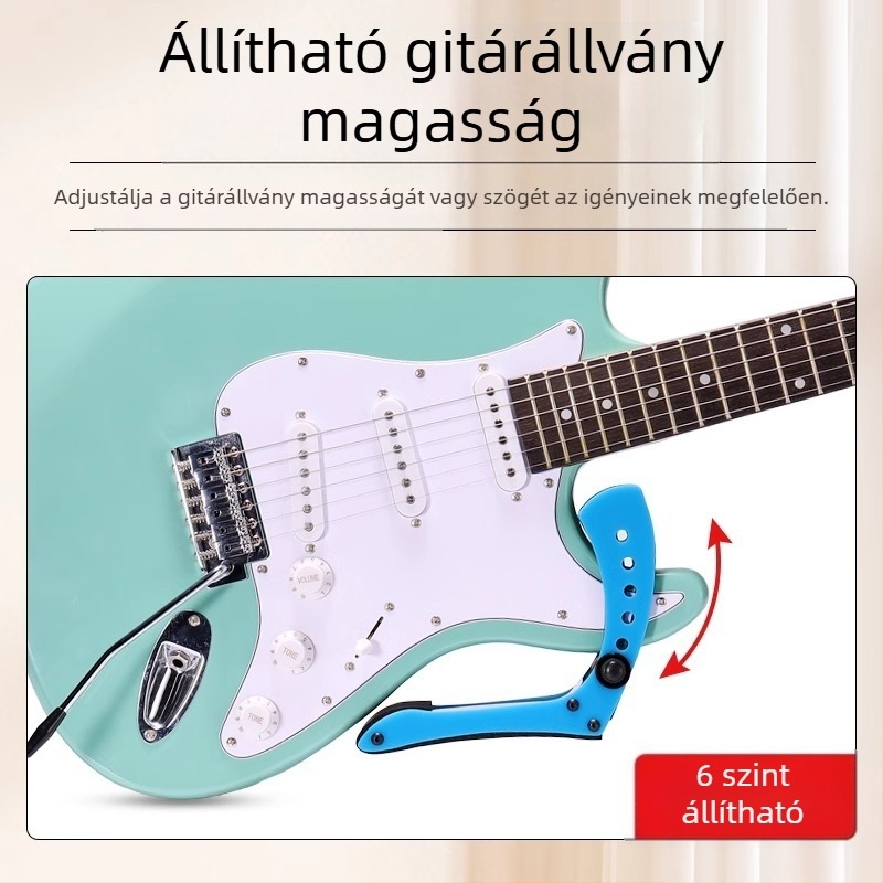 Gitár lábtámasz – akril elektromos gitár alap, nettó tömeg 182 g, csomagolás: papírdoboz