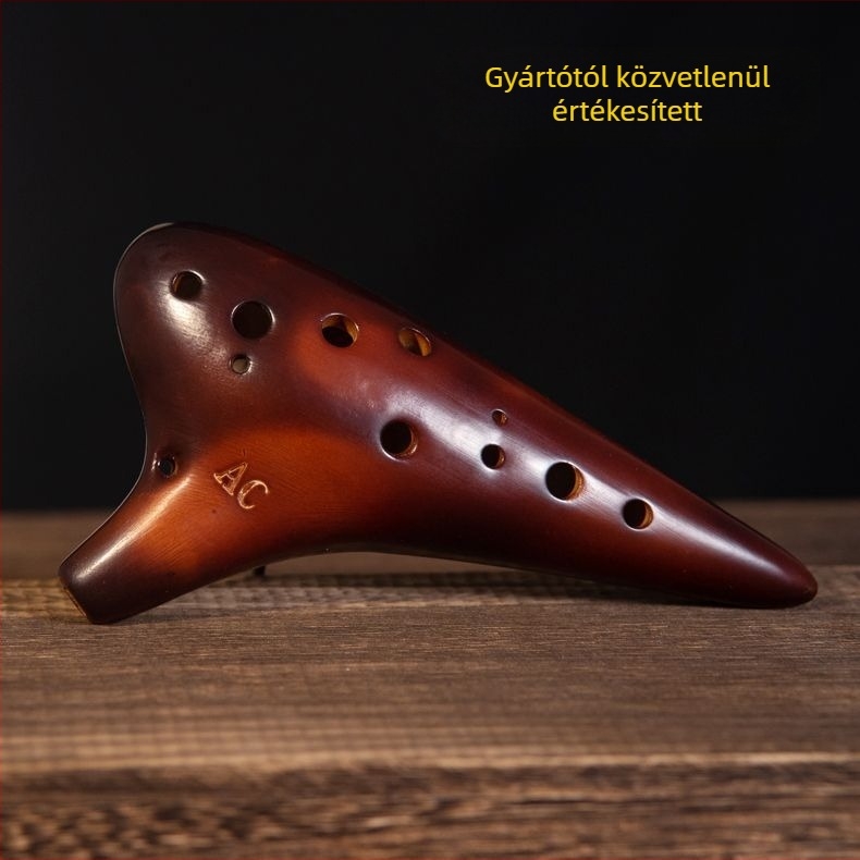 12-lyukú Alto C kerámia ocarina kezdőknek