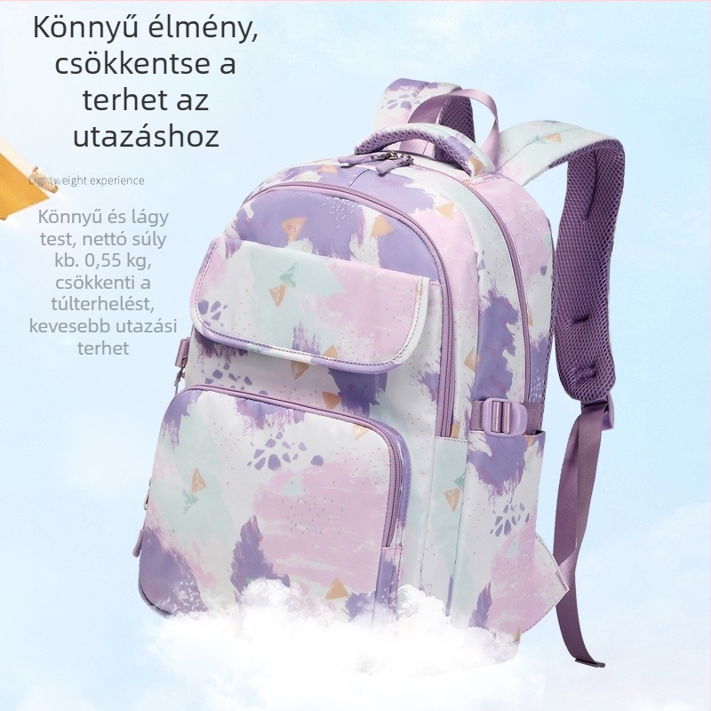 Három darabos iskolai hátizsák készlet ebédtáskával és nyomtatott dizájnnal (Oxford anyag; lélegző, vízálló, ultra könnyű, kopásálló; görbe vállpántok)