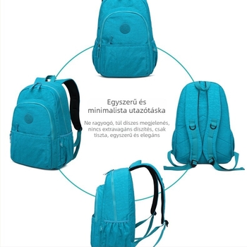 Nylonból készült utazótáska, 20–35 L, lélegző, vízálló, kopásálló, városi minimalistikus dizájnnal, kompatibilis 14 hüvelykes laptophoz