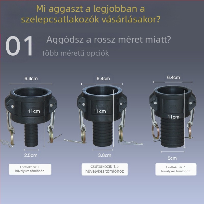 C-típusú gyors csatlakozó reduktorral olajkiáramláshoz hordóból