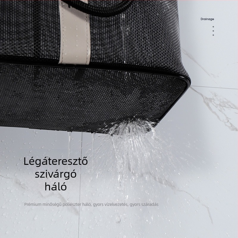 Weekeight Kozmetikai Táska – Hálós Fürdő Tasak, Poliészter, Többfunkciós Utazási Tároló