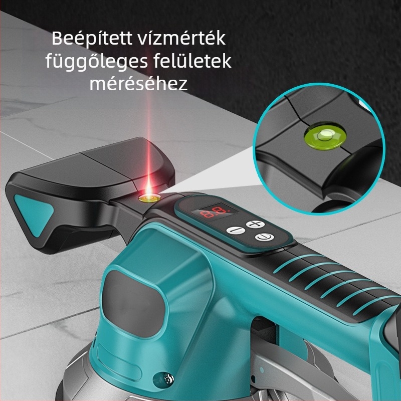 Elektromos csempéző gép erős szívóerővel, digitális kijelző, nagy vákuumkorong, állítható sebesség, újratölthető lítium-ion akkumulátor