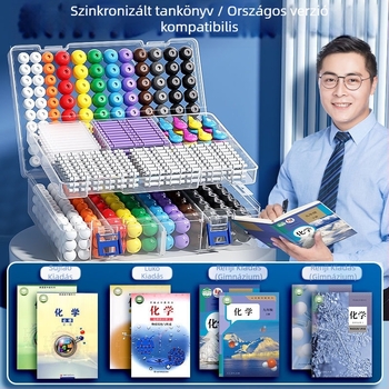 Gömb- és rudakból álló molekulamodellező készlet szerves kémiahoz, oktatási segédeszközök gimnázium és általános iskola számára, műanyagból