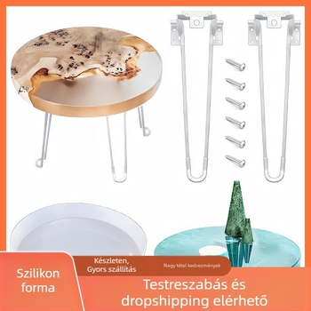 Szilikon kerek sütőforma DIY kristályfolyosó gyantához — kézműves használatra, modern egyszerű stílus