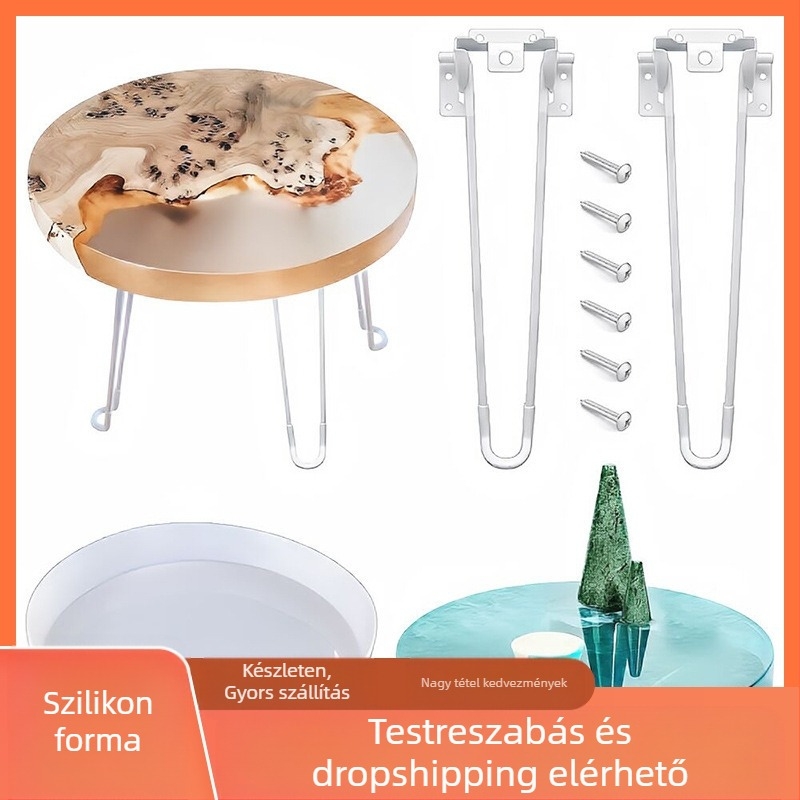 Szilikon kerek sütőforma DIY kristályfolyosó gyantához — kézműves használatra, modern egyszerű stílus